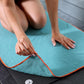 Eunzel 2 Pack Hot Yoga Towel with Grip Dot, Non Slip Yoga Mat Towe Sweat Absorbent Towel for Hot Yoga,Bikram, Pilates and Fitness 72" x 24", Dark Cyan/Steel Blue
