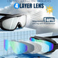 Rantizon Swim Goggles 2 Pack, Wide View Anti Fog&UV Swimming Goggles for Audlt, No Leaking Swim Glasses for Men Women Kids