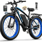 Ebike for Adults Electric, 52V 19.2Ah/32Ah, Peak 2000W/2500W E-Bike, 36/40MPH, 70 Miles/100Miles Long Range, Hydraulic Disc Brake, Off Road Snow Mountain E-Bike, 24"/26" Fat Tire Fast Electric Bicycle