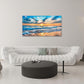 Large Beach Wall Art for Living Room Beach Sunset Ocean Waves Art Big Space Size Framed Canvas Prints Blue Pictures Painting Artwork Office Bedroom Home Decor 60"x30"