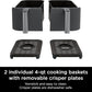 Ninja DZ201 Foodi 8 Quart 6-in-1 DualZone 2-Basket Air Fryer with 2 Independent Frying Baskets, Match Cook & Smart Finish to Roast, Broil, Dehydrate & More for Quick, Easy Meals, Grey