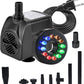 15W 1000L/H Submersible Fountain Water Pump with 12 Colorful LED Lights, Mushroom and Blossom Spray Head for Fountain,Pond,Outdoor Water Feature, Statuary Gardens,Aquarium Fish Tank