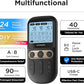 4 in 1 - D.I.Y & Tens Unit & EMS & Massage Muscle Stimulator, Dual Channel TENS Units Therapy Machine for Pain Relief, FDA Cleared Rechargeable Electronic Pulse Massager,with 12pcs Electrode Pads