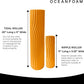 Oceanfoam Tidal Roller - Gold - Muscle Massage Foam Roller for Back Pain & Stretching - Firm and Ergonomic Wide Wave Textured - Yoga, Athletics, & Wellness - Full Size, 20" x 5"