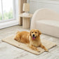 Made4Pets Dog Crate Pad Bed for Extra Large Dogs, Washable & Reversible, Anti-Slip Kennel Mat for Cozy Sleeping, Soft Fluffy Dog Bed for Indoor & Outdoor Use, 48"x30", Beige