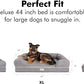 Friends Forever X-Large Dog Bed, Orthopedic Dog Sofa Memory Foam Mattress, Calming Dog Couch Bed, Wall Rim Pillow, Water Resistant Liner, Washable Cover, Non-Slip Bottom, Chester, X-Large Khaki Beige