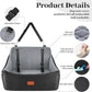 Dog Car Seat for Medium & Large Dogs Up to 55lbs, Memory Foam Cushion, Washable Cover, Safety Straps & Non-Slip Base(Black/Grey,Large)