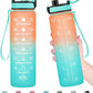 Enerbone Water Bottle, Leakproof BPA & Toxic Free, Motivational Water Bottle with Times to Drink and Straw, Fitness Sports Water Bottle with Strap for Office, Gym, Outdoor Sports