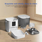 2.4G WiFi Automatic Cat Feeder, 4L Food Dispenser with 10s Voice Recorder, Pet Feeder up to 10 Meals per Day, Timed Cat Feeder with Dry Food Sealed Ring (White, 4L-WiFi)