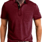 Men's Casual Polo Shirts Classic Button Basic Short Sleeve Shirt Solid Color Cotton Tees Golf Stylish Tops