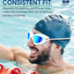 Swim Goggles, Polarized Adult Swimming Goggles Bungee Strap No Hair Pulling Anti-fog Pool Goggles for Men Women