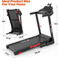 3.5HP Folding Treadmills for Home with Incline Optional, 300 lbs Capacity, 8.0MPH Speed, 17'' Wide Belt, App, Bluetooth Connection, 64 Programs, USB Charging Port, BMI Detector for Home Use