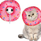 BINGPET Cat Cone Collar Soft,Waterproof Cat Recovery Collar to Stop Licking,Cute Donut Elizabethan e Collar for Cats Kittens Puppies Wound Healing After Surgery(Donut Pink,Medium)