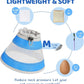Breathable Air Mesh Cat Cone Collar Soft to Stop Licking, Adjustable, Foldable Lightweight Kitten Cones After Surgery Recovery for Cats & Kittens (Light Blue,M)
