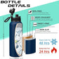 Water-Bottle Insulated 40oz with Straw - Carrying Pouch & Paracord Handle, Leakproof Thermo Metal Bottle Keep Cold 48H Hot 24H, Sport Canteen Stainless Steel Water Bottle for Indoor