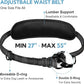 Hands Free Dog Leash with Pouch, Double Leash for Two Dogs, Retractable Bungee with Double Padded Handles, Dog Waist Leash for Dog Walking,Dog Walking Accessories,Black Grey