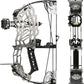 Short Axle Compound Bow Hunting Package Adjustable Draw Weight 15-32 Lbs No Bow Press Needed Includes 8 Carbon Arrows, Wrist Release & Sight Left/Right Hand (Short Shaft Type 1)