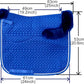Woolous Dressage Saddle Pad, English Saddle Pad with Sheepskin Trim, Lambskin Wool Fleece Lining, Square Saddle Pad for Equestrian Riding, Comfortable & Shock Absorbing