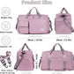 FIORETTO Women's Gym Duffle Bag with Shoes Compartment, 37L Capacity, Ideal for Travel, Gym, Sports, Duffel, Weekender