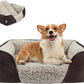 Miguel Washable Dog & Cat Bed with Removable Cushion for Medium & Small Dogs, Easy to Wash Pet Sofa Bed with Side Bolster, Anti-Slip Bottom, Dark Brown, 30 Inch Rectangle
