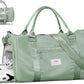FIORETTO Womens Gym Tote Duffle Bag with Wet Pocket & Shoe Compartment, Sports Duffel Overnight Weekender Hospital Workout Carry on Bag for Girls, Ideal for Travel, Swimming, Dance, Ballet Celadon