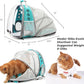 Lollimeow Cat Carrier Backpack, Bubble Expandable Backpack Carrier, Pets and Small Dogs,Airline-Approved, Designed for Travel, Hiking, Walking & Outdoor Use (Back Expandable-Green)