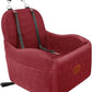 Dog Car Seat for Small/Medium Dogs,6in Elevated Cushion,Fits in Front/Back Seat,Fully Detachable and Washable,2 Storage Pockets,Easy to Install (Red, Medium)
