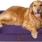 EHEYCIGA Orthopedic Dog Beds for Extra Large Dogs, Waterproof Memory Foam XL Pet Bed with Sides, Non-Slip Bottom and Egg-Crate Foam Big Dog Couch Bed with Washable Removable Cover, Purple
