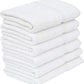 GOLD TEXTILES 60 White Economy Bath Towels Bulk (24x48 Inch) Cotton Blend for Softness-Commercial Grade Easy Care