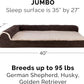 Furhaven Cooling Gel Dog Bed for Large Dogs w/ Removable Bolsters & Washable Cover, For Dogs Up to 95 lbs -Two-Tone Plush Faux Fur & Suede L Shaped Chaise- Espresso, Jumbo/XL, 40.0"L x 32.0"W x 8.0"Th