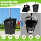 SCENEREAL Dog Pooper Scooper for Yard, Dog Poop Trash Can Outside Swivel Bin Rake Spade Kit for Large Medium Small Dogs with 40 Waste Bags, Extra Long 45" Metal Handle,Portable Scooper for Outdoor