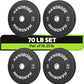 Bumper Plates 2 - Inch Olympic Weight Plate Set for Barbell, 10-55 lb Rubber Weights Sets for Home Gym, Strength Training Plate, Weight Lifting, Black