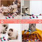 Rainbow Cat Toy Kit - 20PCS Soft Pom Pom Balls for Indoor Cat Play & Exercise