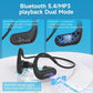 LOBKIN Waterproof Earbuds for Swimming, Bone Conduction Headphones IPX8 Swimming Headphones 8GB Memory Bluetooth 5.4 Wireless 8H Playtime in Ear Underwater Sport Earphones for Swimming, Running