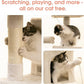 MWPO 70.1-Inch Large Cat Tree, Multi-Level Tall Cat Tower for Indoor Cats, Plush Cat Condo with Big Padded Perches, Sisal-Covered Scratching Posts, Hammock, Toys for Kittens & Cats - Beige