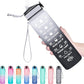 Hyeta 32 oz Water Bottles with Times to Drink and Straw, Motivational Water Bottle with Time Marker, Leakproof, Drinking Sports Water Bottle for Fitness, Gym and Outdoor
