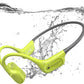 Bone Conduction Bluetooth Headphones-SurfAudio, IP68 Waterproof Swimming Headphones with 32GB MP3 Player, Lightweight Open Ear Design for Swimming/Surfing/Marathon/Cycling(Neon)