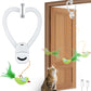 Interactive Cat Toys for Indoor Cats Automatic Electric Flying Bird Feather Wand Toy - Best Kitten & Adult Cat Enrichment Stimulation Toy Hanging Electric Kitty Toys for Bored Cats（Bright White）