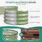 Galvanized Raised Garden Bed - 4×2×1ft (2 Packs) Planter Raised Beds for Gardening | Oval Metal Garden Planter Box with Safety Edging and Gloves for Vegetables Fruits and Flower OliveGreen