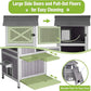 GUTINNEEN Outdoor Cat House Weatherproof Feral Cat Shelter with Escape Doors - 2-Story（AIR94）