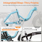 Foldable Electric Bike for Adults, Peak 1000W Brushless Motor 30MPH 70Miles City Commuter Ebike, 48V 20AH Lithium Battery, 20" Fat Tire 7-Speed E-Bicycle with Front Suspension Colourful LCD Display