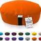 Bean Products Zafu Meditation Pillows for Sitting on Floor, Yoga Cushion, Cotton/Buckwheat Fill Yoga Pillow, Zafu Meditation Cushion, Zen Kneeling Prayer Pad- Made in USA - 14"x18" Oval - Tangerine