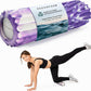 Oceanfoam Tidal Roller - Purple Marbled - Muscle Massage Foam Roller for Back Pain & Stretching - Firm and Ergonomic Wide Wave Textured - Yoga, Athletics, & Wellness - Full Size, 20" x 5"