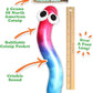 Meowijuana Kicker Toy for Cats | Get Kickin' Gummy Worm | Refillable Kicker Catnip Toy | Promotes Play and Cat Health | Includes Potent Hand Harvested Catnip Grown in North America