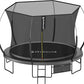 SkyBound 14 FT 12 FT 10FT 8FT 6FT Springless Trampoline for Kids and Adults - Recreational Trampolines with AntiRust Coating - Bungee Cords Outdoor Trampoline for Kids - No-Gap Design Zipper System