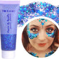Blue Face Glitter Gel,4th of July Accessories, Independent Day Body Glitter Gel,Fourth of July Outfits for Women,Sparkling Hair Chunky Glitter Music Festival Rave Sequins,50ML