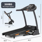 THERUN Incline Treadmill for Running and Walking, 300 lbs Weight Capacity Folding Treadmill with 0-15% Auto Incline, Wide Belt, 3.5HP, App, Heart Rate