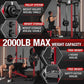 Mikolo Power Cage, 2000LB Power Rack with Independent Dual Pulley System, Multi-Function Home Gym Workout Machine for Cable Crossover