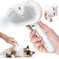 Cat Steam Brush, 3 In 1 Steamy Cat Brush with Release Button and Tank, Anti-Static Pet Spray Hair Removal Comb, Rechargeable Dog Steam Comb for Furry Pet
