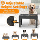 URPOWER 2-in-1 Elevated Slow Feeder with No Spill Dog Water Bowl 4 Height Adjustable Raised Bowl Stand for Small to Large Dogs, Cats & Pets